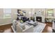 Cozy living room with fireplace, comfortable seating, and stylish decor at 817 Ember Dr, Durham, NC 27703