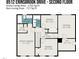 Second floor plan featuring bedrooms, bathrooms, and walk-in closets at 8512 Erinsbrook Dr, Raleigh, NC 27617