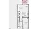 Layout of the first floor featuring a gathering room, kitchen, dining area, garage, and outdoor living space at 8732 Wardle Ct, Wake Forest, NC 27587
