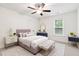 Well decorated bedroom featuring soft textures, neutral carpet, and modern furniture at 100 Lexington Ave, Zebulon, NC 27597