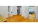 Bright bedroom boasts hardwood floors, closet and features an ensuite bath at 112 Noble St, Chapel Hill, NC 27516