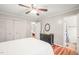This bedroom has closet space and access to ensuite bathroom at 1413 Roy Averette Dr, Raleigh, NC 27603