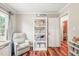 This bedroom has wood floors, closet space and bright window at 1413 Roy Averette Dr, Raleigh, NC 27603