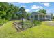 Backyard garden with a charming split-rail fence, offering the perfect spot for growing fresh produce at 1413 Roy Averette Dr, Raleigh, NC 27603