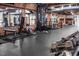 Well-equipped home gym with weights, mirrors, and exercise equipment at 1535 Caraleigh Mills Ct # 111, Raleigh, NC 27603