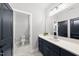 Beautiful bathroom with a vanity, marble tile, and a toilet at 2040 Pleasant Forest Way, Wake Forest, NC 27587