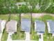 Aerial view of a residential neighborhood, showcasing well-maintained homes, green lawns, and tree-lined streets at 2511 Kestrel Heights Ct Ct, Durham, NC 27703