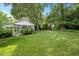 Well-maintained backyard with green lawn and partial view of the house at 2608 York Rd, Raleigh, NC 27608