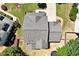 Birds eye view of house with pristine gray roof and green trees at 309 Larkhaven Pl, Apex, NC 27539