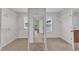 Bright walk-in closet features neutral carpeting, white walls and convenient wire shelving at 3449 S Beaver Ln, Raleigh, NC 27604