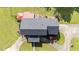 Aerial view of home, showcasing the backyard, roof, and circular driveway at 4024 Rural Retreat Rd, Burlington, NC 27215