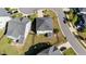 Aerial view of a house featuring a fenced backyard, green grass, and a screen porch at 408 Torwood Cir, Apex, NC 27523