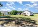 Expansive backyard view featuring neighboring houses and a lush green lawn at 41 Tan Oak Dr, Selma, NC 27576