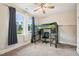 Bedroom featuring a lofted bed with desk, carpet and natural light at 421 Gilpin Way, Cary, NC 27519