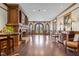 Elegant lobby featuring hardwood floors, a fireplace, and arched doorways creates a grand space at 710 Independence Pl # 301, Raleigh, NC 27603