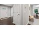Hallway features a welcoming entryway and hardwood floors at 821 Stoneybrook Dr, Sanford, NC 27330