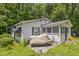 Side exterior with screened in patio, natural landscaping at 8635 Old Us 421 S, Bear Creek, NC 27207