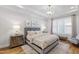 Serene bedroom with trey ceiling, neutral color palette, and lots of natural light at 911 Canterbury Rd, Raleigh, NC 27607