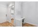 Bright office space with built-in desk, drawers, and modern chair, ideal for working from home at 911 Canterbury Rd, Raleigh, NC 27607