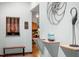 Inviting interior showcasing unique wall decor and artistic flourishes on display shelves at 109 Loch Haven Ln, Cary, NC 27518