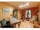 Well-lit office includes a neutral-toned chair, exercise equipment, and a large window at 109 Loch Haven Ln, Cary, NC 27518