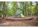 Secluded playground with slide and climbing frame in a wooded common area at 109 Loch Haven Ln, Cary, NC 27518