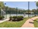 Well-maintained community tennis courts with perimeter fencing surrounded by lush greenery at 109 Loch Haven Ln, Cary, NC 27518