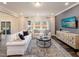 Spacious living room with bright windows, a neutral color palette, and modern decor at 1205 Cosmic Dr, Durham, NC 27703