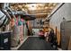 Unfinished basement with concrete walls and exposed ceiling at 13121 Sargas St, Raleigh, NC 27614