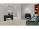 Cozy office space with a window and an accent chair at 13121 Sargas St, Raleigh, NC 27614