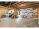 Unfinished basement with exposed ceiling and covered framing for future customization at 213 Preatonwood Dr, Apex, NC 27539