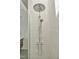 Close up of the shower featuring a rain shower head and designer vertical tile at 295 Lystra Preserve Dr, Chapel Hill, NC 27517