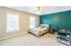 Light and airy bedroom with ceiling fan and large windows at 30155 Pharr, Chapel Hill, NC 27517
