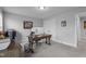 This office features a wooden desk, office chair, and closet at 33 Davidson St, Clayton, NC 27527