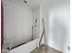 Modern bathroom features a bathtub with white subway tiles at 5013 Coronado, Raleigh, NC 27609