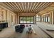 Spacious living room under construction with large sliding glass doors and fireplace at 5013 Coronado, Raleigh, NC 27609