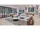 Spacious living room with a comfortable seating area, kitchen, and modern design at 5013 Coronado, Raleigh, NC 27609