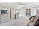 Spacious main bedroom features neutral decor, tray ceiling, and an abundance of natural light at 673 Sun Meadow Dr, Wake Forest, NC 27587