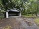 Open carport with ample space and a gated entrance, nestled among mature trees at 722 Long Ave, Rocky Mount, NC 27801