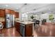 Kitchen with granite countertops, stainless steel appliances, and open layout at 850 Apalachia Lake Dr, Fuquay Varina, NC 27526