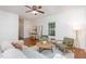 Comfortable living room with hardwood floors and stylish decorations and finishes at 925 Spring Meadow Dr, Durham, NC 27713
