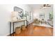 Bright and airy living room with hardwood floors, modern furnishings, and stylish decor at 925 Spring Meadow Dr, Durham, NC 27713