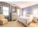 Charming bedroom with blue accents, a dresser, two nightstands, and natural light at 1002 Vance St, Raleigh, NC 27608