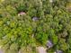 Aerial view of a property surrounded by lush trees in a residential area, showcasing its private and natural setting at 103 Red Cedar Pl, Chapel Hill, NC 27514