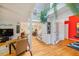 Open foyer with hardwood floors, two story ceiling, and an open floor plan at 103 Red Cedar Pl, Chapel Hill, NC 27514