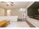 Bright living room with modern decor, a cozy atmosphere, and seamless flow throughout the home at 110 Elmsford St, Durham, NC 27707