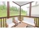 Inviting screened porch with outdoor furniture and views of the natural surroundings at 110 Elmsford St, Durham, NC 27707