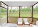 Inviting screened porch with outdoor furniture and views of the natural surroundings at 110 Elmsford St, Durham, NC 27707