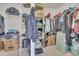 Walk-in closet with ample storage, wire shelving, and organizers for maximizing space and tidiness at 1309 Caribou Xing, Durham, NC 27713