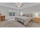 Cozy bedroom featuring natural light from the window, carpet, and two bedside tables at 1311 Theodore Ln, Durham, NC 27703